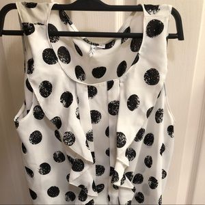 NWOT polka dot and frilly tank